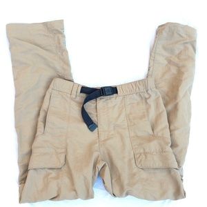y2k cargo grunge north face khaki hiking pants with cargo style pockets